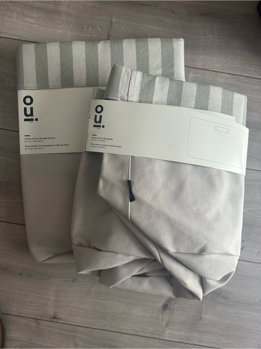 Oui from Indigo Collapsable Canvas Storage Bins